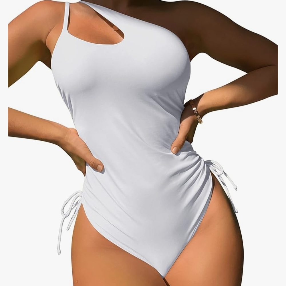 Women Tummy Control Full Coverage One Piece Swimsuit Swimwear Size Small - Picture 2 of 7